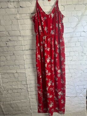h&m maternity maxi dress Women's White/blue floral MAMA Before & After Tie-belt Dress